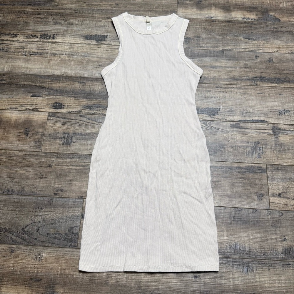 Skims Sleeveless Midi Ribbed Dress Women's Size Small